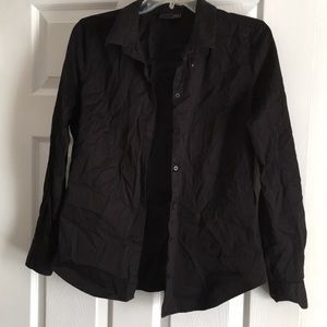 Black long sleeved dress shirt size L